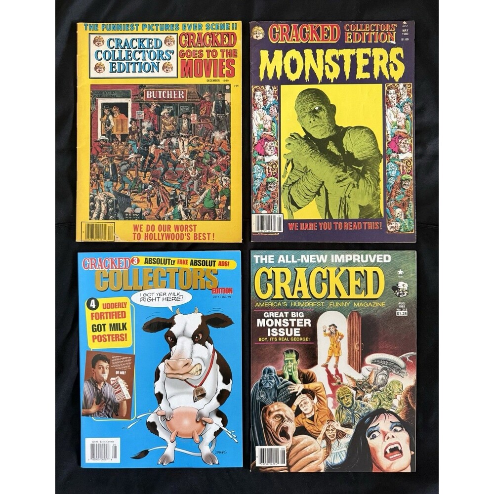 CRACKED MAGS-Vintage Collectors Edition-Monster Issues VG+/Mint - 1980/83/85/99